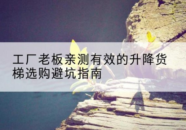石狮升降货梯怎么选-工厂老板亲测有效的升降货梯选购避坑指南